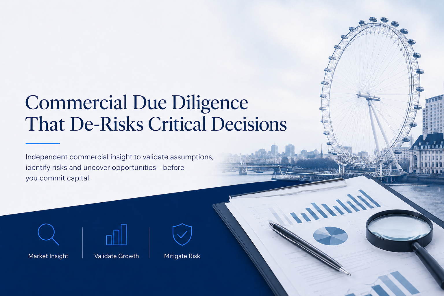 Commercial due diligence services in the UK — market, customer and competitor analysis for investors