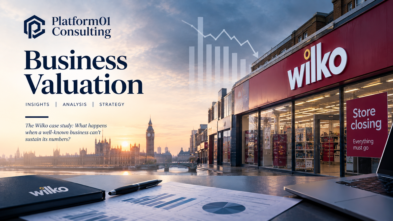 Business valuation analysis with Platform01 Consulting and UK retail market context